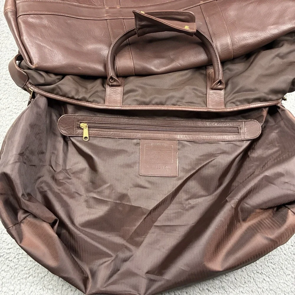 Vintage Coach 5497 Medium Cabin Bag Brown Nylon Leather Weekender Duffle